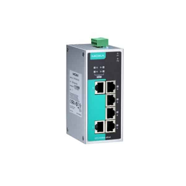 MOXA PoE switch EDS-P206A-4PoE 6-port Unmanaged Ethernet switch with 2 10/100BaseT(X) ports