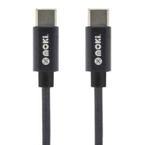 Moki SynCharge ACC-MTCCB90 Type-C USB Cable - Braided - 90cm - Black - NZ DEPOT