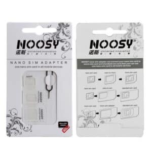 Noosy 4-in-1 Nano Micro SIM Adapter Standard SIM Card Tray For iPhone