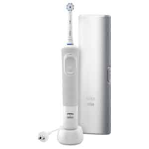 Oral-B Pro 100 Gum Care Electric Toothbrush with Travel Case (White) From the #1 brand recommended by dentists worldwide - NZ DEPOT
