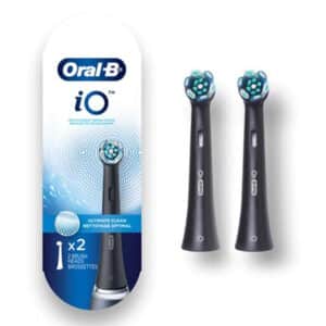 Oral-B iO CB-2 Ultimate Clean Replacement Brush Heads 2 Pack (Black) for Oral-B iO for Oral-B iO Series 3