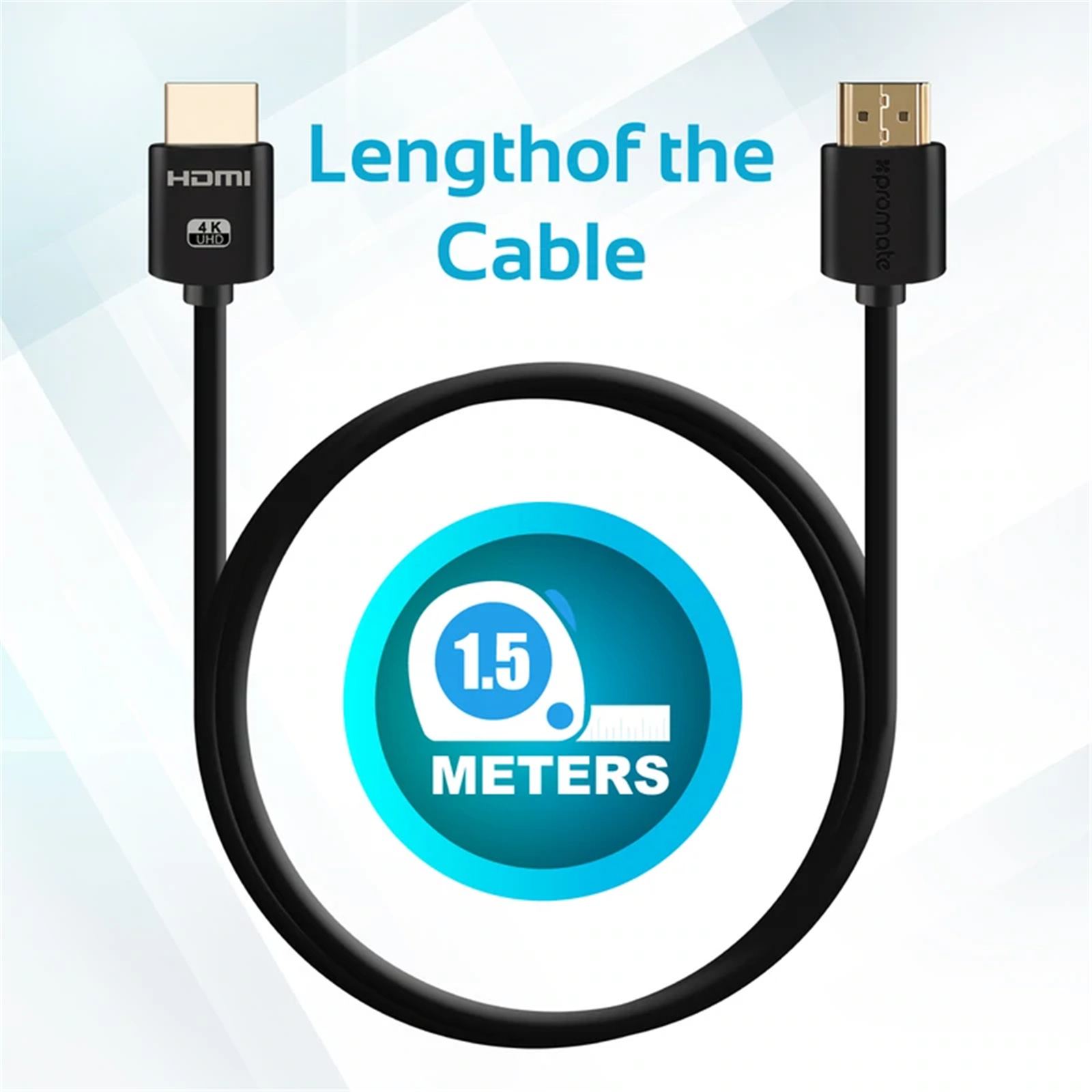 Promate PROLINK4K2150 1.5M 4K HDMI Cable. 24K Gold Plated 4K 60Hz