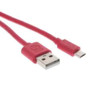 Raspberry Pi Accesssories SC0731 Official Cable Red Micro USB to USB Type A USB A Male to Micro USB Male 1m Cable NZDEPOT