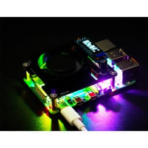 Raspberry Pi HAT RGB Cooling HAT with Fan and OLED Display for Raspberry Pi 4 B 3 B 3 B NZDEPOT 1