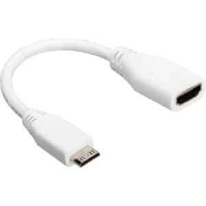 Raspberry Pi Official White Mini HDMI Male to Standard HDMI Female Adapter Cable 10cm Cable NZDEPOT - NZ DEPOT