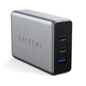 SATECHI USB-C Charger 100W USB-C PD GaN Compact Charger -Dual USB-C and a USB-A up to 100W - NZ DEPOT