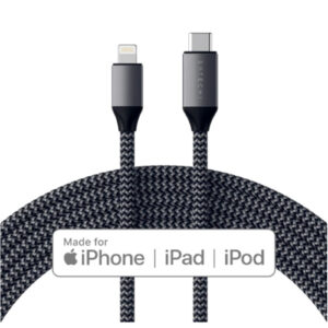 SATECHI USB-C to Lightning Charging Cable 1.8 m (Space Grey) - NZ DEPOT
