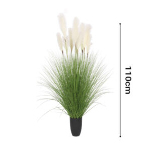 SOGA 110cm Artificial Indoor Potted Reed Bulrush Grass Tree Fake Plant Simulation Decorative, Home & Living, Home Decor, Artificial Plants, , ,  - NZ DEPOT 2