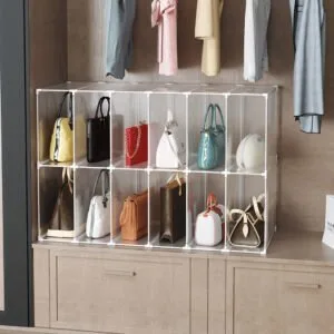 Buy SOGA 12-Cube Portable Bag Box Foldable Cubby DIY Organiser Tote Clutch Purse Space Saving Shelf Cabinet Online - Home & Living/Bedroom/Bedroom Storage Solutions - 2 - NZ Depot Free Shipping