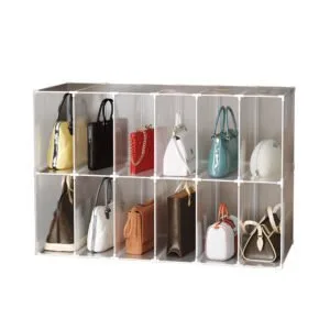 Buy SOGA 12-Cube Portable Bag Box Foldable Cubby DIY Organiser Tote Clutch Purse Space Saving Shelf Cabinet Online - Home & Living/Bedroom/Bedroom Storage Solutions - 1 - NZ Depot Free Shipping