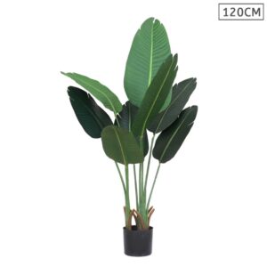 SOGA 120cm Artificial Green Indoor Traveler Banana Fake Decoration Tree Flower Pot Plant, Home & Living, Home Decor, Artificial Plants, , ,  - NZ DEPOT 1