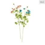 SOGA 12pcs Artificial Silk Flower Fake Rose Bouquet Table Decor Blue, Home & Living>Home Decor>Artificial Plants, , , , ,  - NZ DEPOT 1