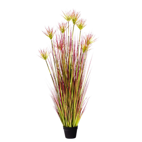 SOGA 150cm Purple-Red Artificial Indoor Potted Papyrus Plant Tree Fake Simulation Decorative, Home & Living, Home Decor, Artificial Plants, , ,  - NZ DEPOT 1