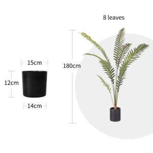 SOGA 180cm Artificial Green Rogue Hares Foot Fern Tree Fake Tropical Indoor Plant Home Office Decor, Home & Living, Home Decor, Artificial Plants, , ,  - NZ DEPOT 2