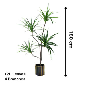 SOGA 180cm Realistic Artificial Dracaena, Rubberised Silk Cloth + Iron Wire, Home Decor, Home & Living, Home Decor, Artificial Plants, , ,  - NZ DEPOT 2