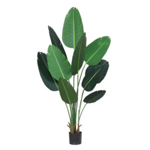 SOGA 180cm Artificial Bird of Paradise Plants Fake Tropical Palm Tree with 10 in Pot and Woven Seagrass Belly, Home Decor, Home & Living, Home Decor, Artificial Plants, , ,  - NZ DEPOT 1