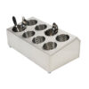 SOGA 18/10 Stainless Steel Commercial Conical Utensils Cutlery Holder with 8 Holes, Home & Living>Kitchen & Dining>Tableware>Cutlery, , , , , - NZ DEPOT 1