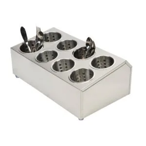 Buy SOGA 18/10 Stainless Steel Commercial Conical Utensils Cutlery Holder with 8 Holes Online - Home & Living/Kitchen & Dining/Tableware/Cutlery - 1 - NZ Depot Free Shipping