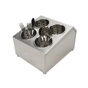 Buy SOGA 18/10 Stainless Steel Commercial Conical Utensils Square Cutlery Holder with 4 Holes Online - Home & Living/Kitchen & Dining/Tableware/Cutlery - 1 - NZ Depot Free Shipping