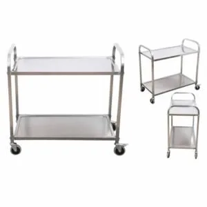 Buy SOGA 2 Tier 75x40x83.5cm Stainless Steel Kitchen Dinning Food Cart Trolley Utility Small Online - Business & Industrial/Food Service/Food Service Carts - 2 - NZ Depot Free Shipping
