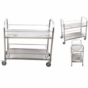 Buy SOGA 2 Tier 85x45x90cm Stainless Steel Drink Wine Food Utility Cart Medium Online - Business & Industrial/Food Service/Food Service Carts - 2 - NZ Depot Free Shipping