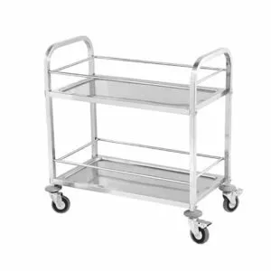 Buy SOGA 2 Tier 85x45x90cm Stainless Steel Drink Wine Food Utility Cart Medium Online - Business & Industrial/Food Service/Food Service Carts - 1 - NZ Depot Free Shipping