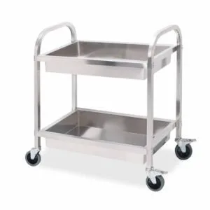 Buy SOGA 2 Tier 95x50x95cm Stainless Steel Kitchen Trolley Bowl Collect Service FoodCart Large Online - Business & Industrial/Food Service/Food Service Carts - 1 - NZ Depot Free Shipping