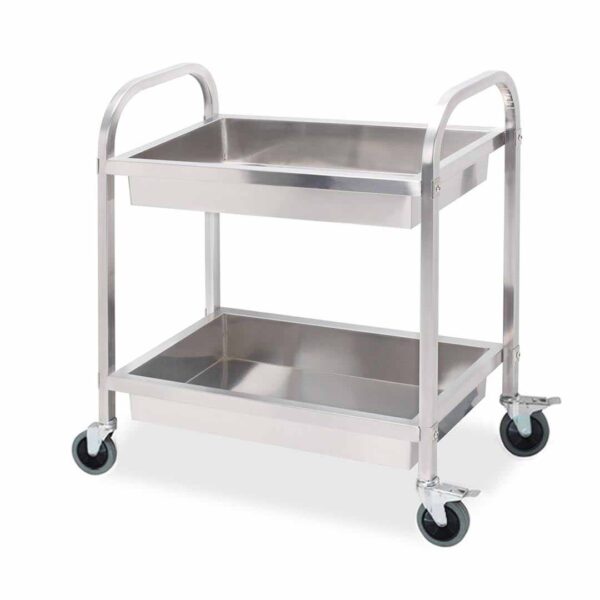 Soga 2 Tier 95X50X95Cm Stainless Steel Kitchen Trolley Bowl Collect Service Foodcart Large, Business &Amp; Industrial, Food Service, Food Service Carts, , ,  - Nz Depot 1