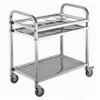 SOGA 2 Tier Stainless Steel 8 Compartment Kitchen Seasoning Car Service Trolley Condiment Holder Cart Spice Bowl, Business & Industrial>Food Service>Food Service Carts, , , , ,  - NZ DEPOT 1