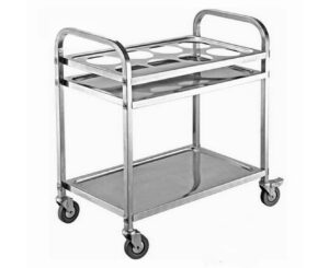 Soga 2 Tier Stainless Steel 8 Compartment Kitchen Seasoning Car Service Trolley Condiment Holder Cart Spice Bowl Nz Depot - Nz Depot