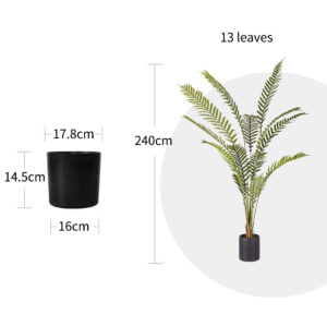 SOGA 240cm Artificial Green Rogue Hares Foot Fern Tree Fake Tropical Indoor Plant Home Office Decor, Home & Living, Home Decor, Artificial Plants, , ,  - NZ DEPOT 2