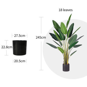 SOGA 245cm Artificial Giant Green Birds of Paradise Tree Fake Tropical Indoor Plant Home Office Decor, Home & Living, Home Decor, Artificial Plants, , ,  - NZ DEPOT 2