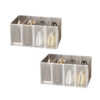 SOGA 2X 1 Tier Multifunctional PP Plastic Bag Box Portable Cubby DIY Storage Shelves Stackable Handbag Purse Organiser, Home & Living, Bedroom, Bedroom Storage Solutions, , ,  - NZ DEPOT 1