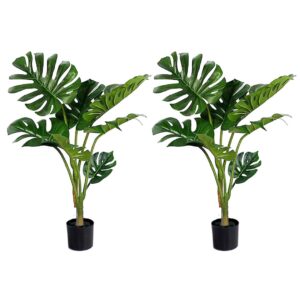 SOGA 2X 120cm Artificial Green Indoor Turtle Back Fake Decoration Tree Flower Pot Plant, Home & Living, Home Decor, Artificial Plants, , ,  - NZ DEPOT 1