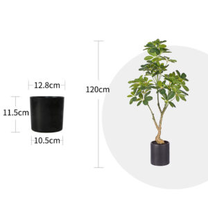 SOGA 2X 120cm Artificial Natural Green Schefflera Dwarf Umbrella Tree Fake Tropical Indoor Plant Home Office Decor, Home & Living, Home Decor, Artificial Plants, , ,  - NZ DEPOT 2