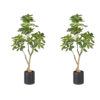 SOGA 2X 120cm Artificial Natural Green Schefflera Dwarf Umbrella Tree Fake Tropical Indoor Plant Home Office Decor, Home & Living>Home Decor>Artificial Plants, , , , ,  - NZ DEPOT 1