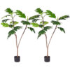 SOGA 2X 120cm Artificial Natural Green Split-Leaf Philodendron Tree Fake Tropical Indoor Plant Home Office Decor, Home & Living>Home Decor>Artificial Plants, , , , ,  - NZ DEPOT 1