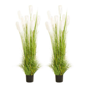 SOGA 2X 120cm Nearly Natural Plume Grass Artificial Plant, Home & Living, Home Decor, Artificial Plants, , ,  - NZ DEPOT 1