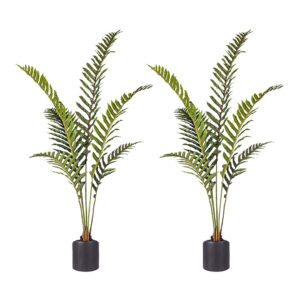 SOGA 2X 150cm Artificial Green Rogue Hares Foot Fern Tree Fake Tropical Indoor Plant Home Office Decor, Home & Living, Home Decor, Artificial Plants, , ,  - NZ DEPOT 1