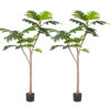 SOGA 2X 150cm Artificial Natural Green Split-Leaf Philodendron Tree Fake Tropical Indoor Plant Home Office Decor, Home & Living>Home Decor>Artificial Plants, , , , ,  - NZ DEPOT 1