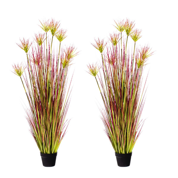 SOGA 2X 150cm Purple-Red Artificial Indoor Potted Papyrus Plant Tree Fake Simulation Decorative, Home & Living>Home Decor>Artificial Plants, , , , ,  - NZ DEPOT 1