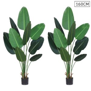 SOGA 2X 160cm Artificial Green Indoor Traveler Banana Fake Decoration Tree Flower Pot Plant, Home & Living, Home Decor, Artificial Plants, , ,  - NZ DEPOT 1