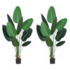 SOGA 2X 180cm Artificial Bird of Paradise Plants Fake Tropical Palm Tree with 10 in Pot and Woven Seagrass Belly, Home Decor, Home & Living>Home Decor>Artificial Plants, , , , ,  - NZ DEPOT 1