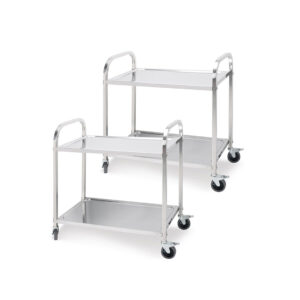 SOGA 2X 2 Tier 75x40x83.5cm Stainless Steel Kitchen Dinning Food Cart Trolley Utility Small, Business & Industrial, Food Service, Food Service Carts, , ,  - NZ DEPOT 1