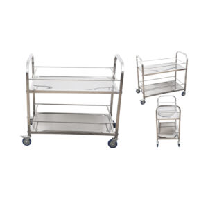 SOGA 2X 2 Tier 75x40x84cm Stainless Steel Drink Wine Food Utility Cart Small, Business & Industrial, Food Service, Food Service Carts, , ,  - NZ DEPOT 2