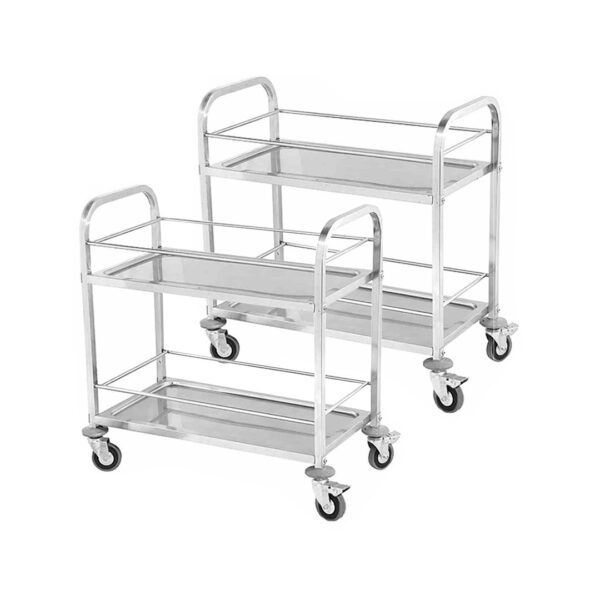 Soga 2X 2 Tier 75X40X84Cm Stainless Steel Drink Wine Food Utility Cart Small, Business &Amp; Industrial, Food Service, Food Service Carts, , ,  - Nz Depot 1