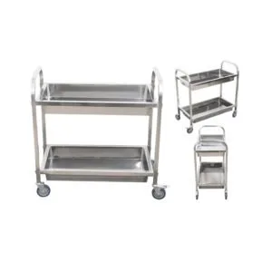 Buy SOGA 2X 2 Tier 85x45x90cm Stainless Steel Kitchen Trolley Bowl Collect Service Food Cart Medium Online - Business & Industrial/Food Service/Food Service Carts - 2 - NZ Depot Free Shipping