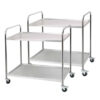SOGA 2X 2 Tier 86x54x94cm Stainless Steel Kitchen Dinning Food Cart Trolley Utility Round Large, Business & Industrial>Food Service>Food Service Carts, , , , ,  - NZ DEPOT 1