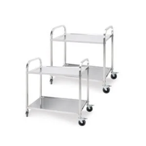 Buy SOGA 2X 2 Tier 95x50x95cm Stainless Steel Kitchen Dining Food Cart Trolley Utility Large Online - Business & Industrial/Food Service/Food Service Carts - 1 - NZ Depot Free Shipping