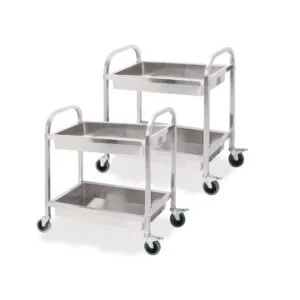Buy SOGA 2X 2 Tier 95x50x95cm Stainless Steel Kitchen Trolley Bowl Collect Service FoodCart Large Online - Business & Industrial/Food Service/Food Service Carts - 1 - NZ Depot Free Shipping